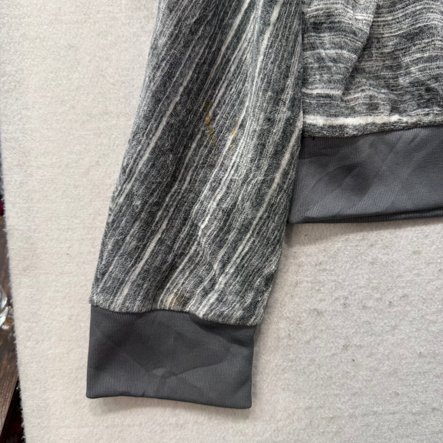 Juicy Couture Women's Gray Space-Dye Velour Track Jacket Casual Y2k Size XL
