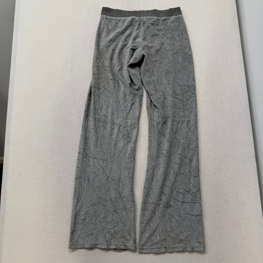 Victoria’s Secret Pink gray velour “Love Pink” flare pants size XS