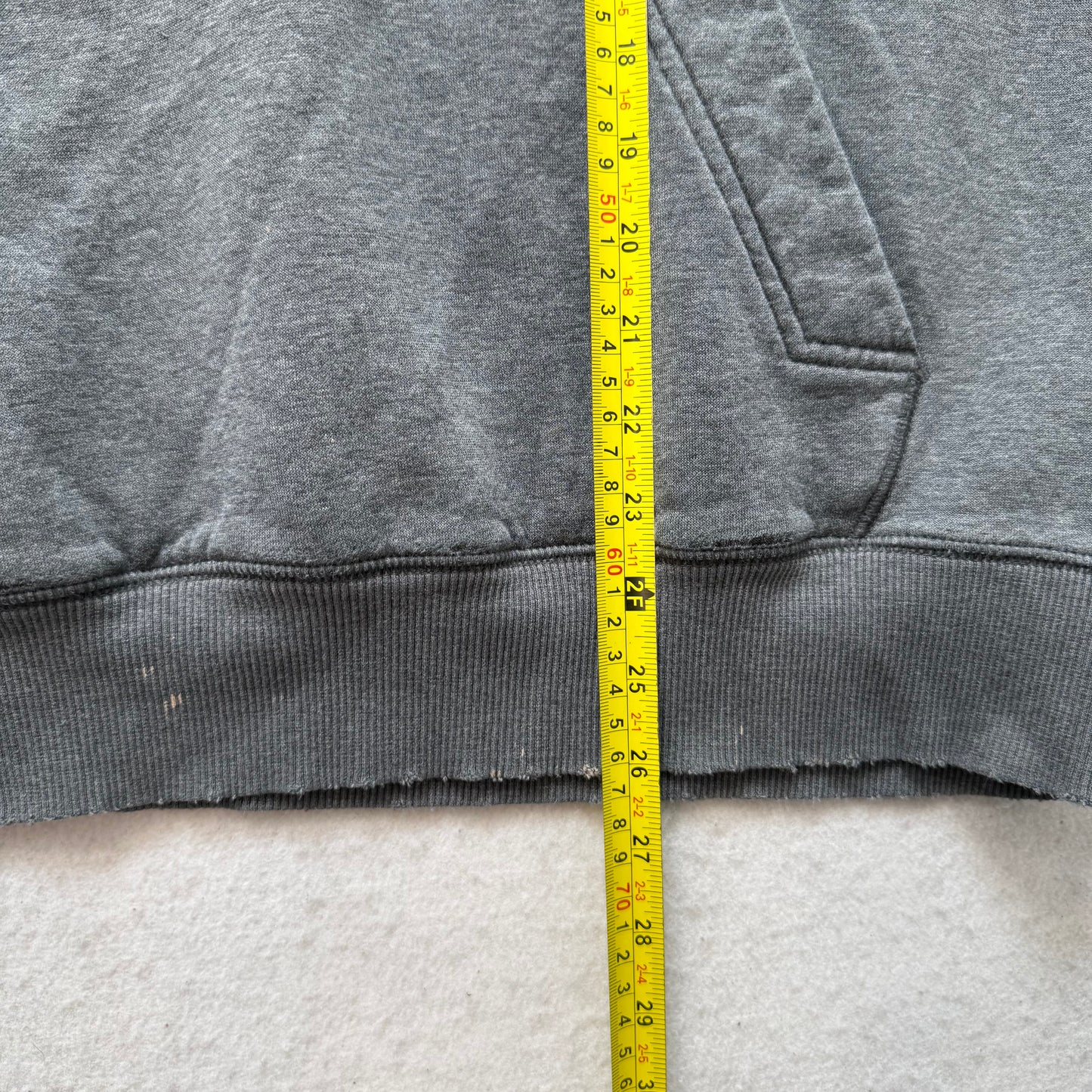 Nike Men's Charcoal Gray Cotton Pullover Hoodie Kangaroo Pocket Logo Y2K Size L