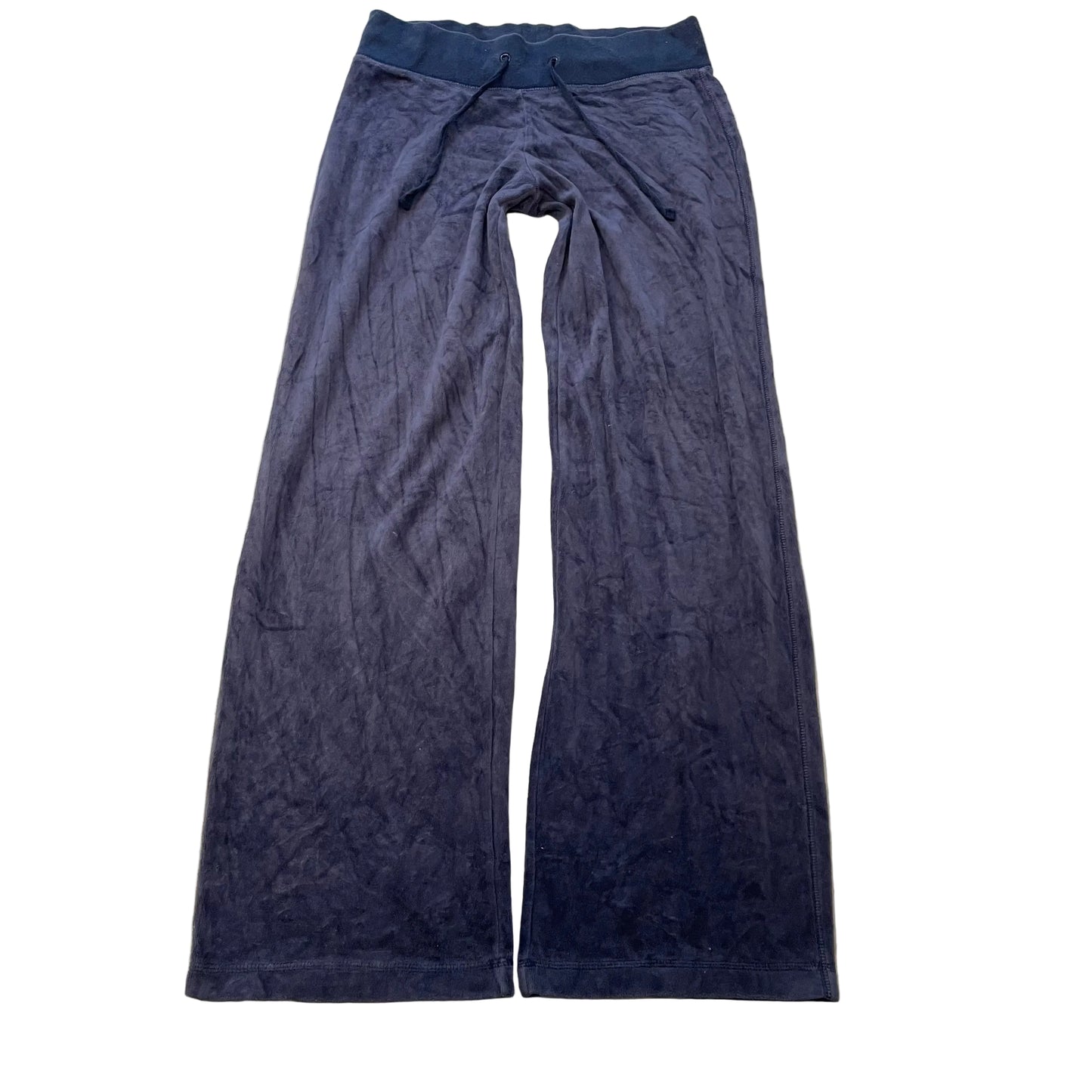 Vintage Juicy Couture Women's Navy Blue Velour Track Pant Drawstring Y2k Size S