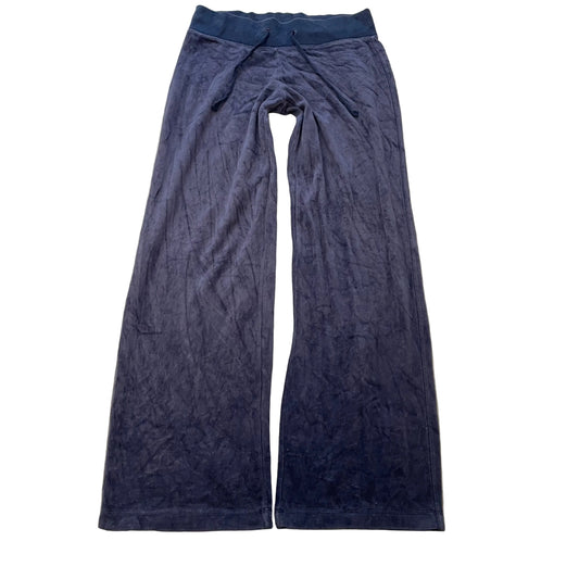 Vintage Juicy Couture Women's Navy Blue Velour Track Pant Drawstring Y2k Size S