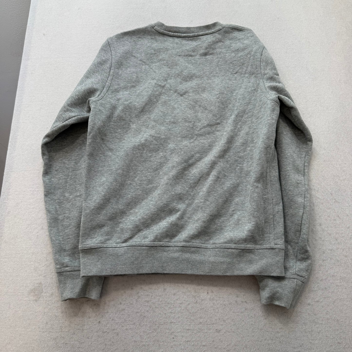 Nike Men's Gray Fleece Athletic Sweatshirt Swoosh Embroidered Logo Casual Size S