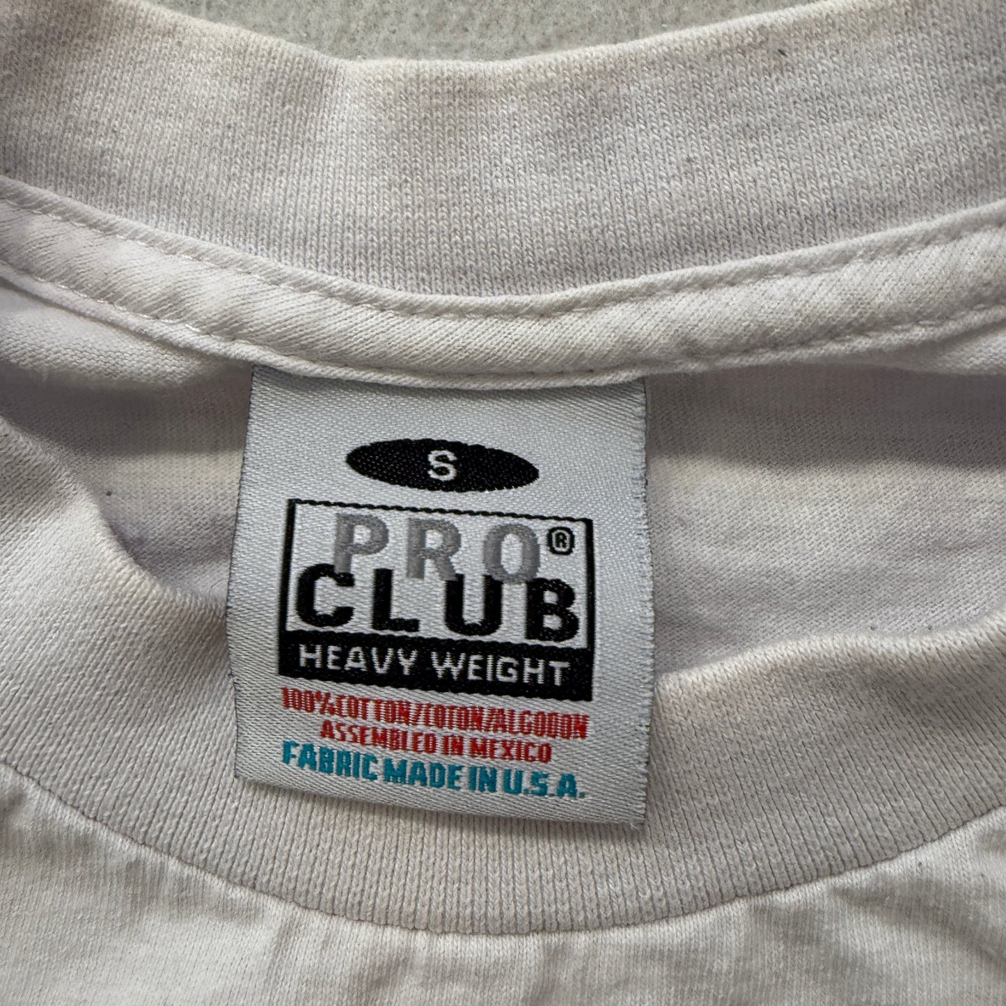Pro Club Men's White Cotton T-Shirt Short Sleeve Crewneck Classic Comfort Size S