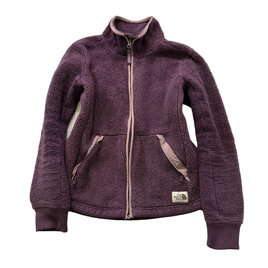 The North Face Women's Plum Sherpa Fleece Full-Zip Jacket Pocket Classic Size LT