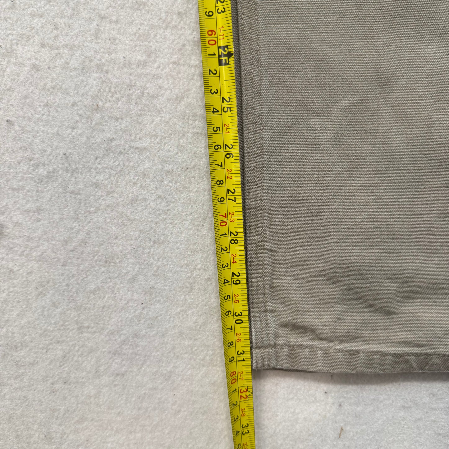 Carhartt Men's Tan Canvas Carpenter Dungaree Pants Utility Pockets Size 40x32
