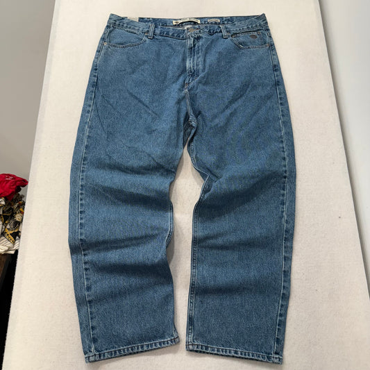 Harley Davidson Traditional Men's Medium Blue Denim Wide Leg Baggy Jeans Size 44