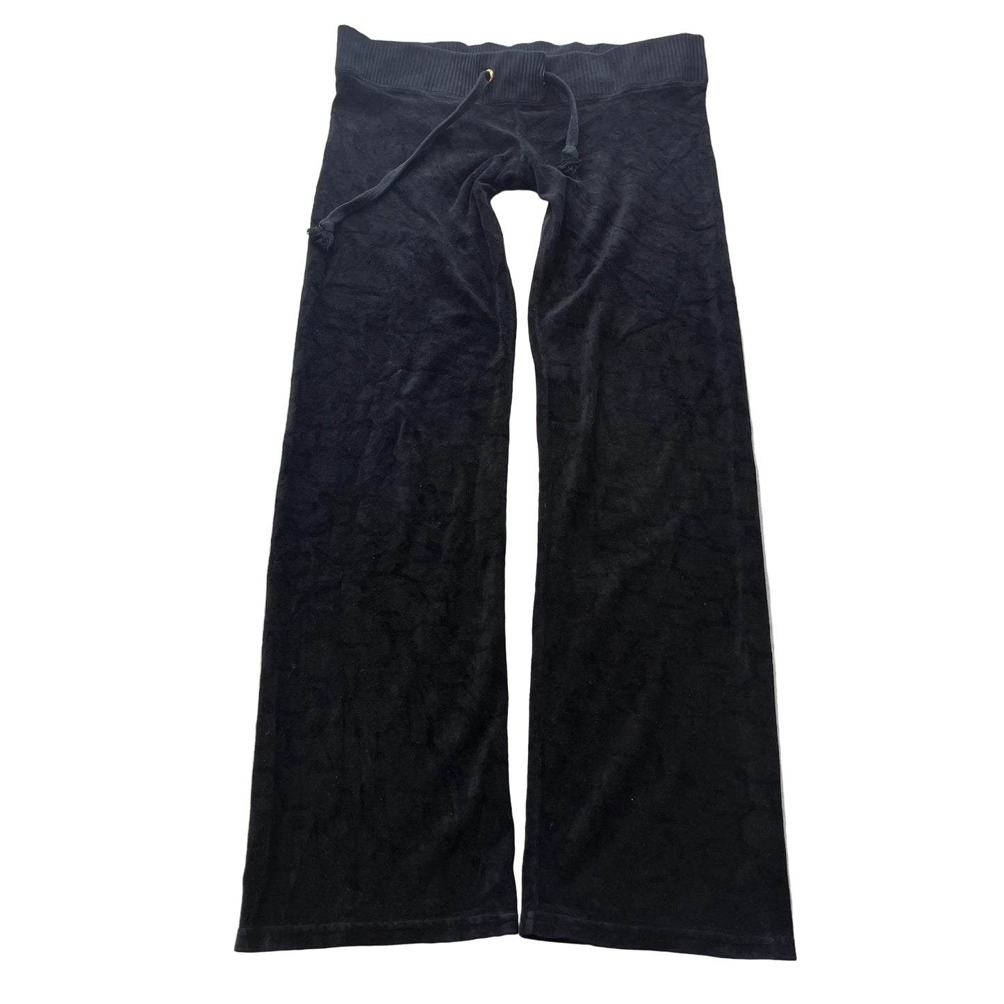 Juicy Couture Women's Black Terry Cloth Track Pant Loungewear Drawstring Size P
