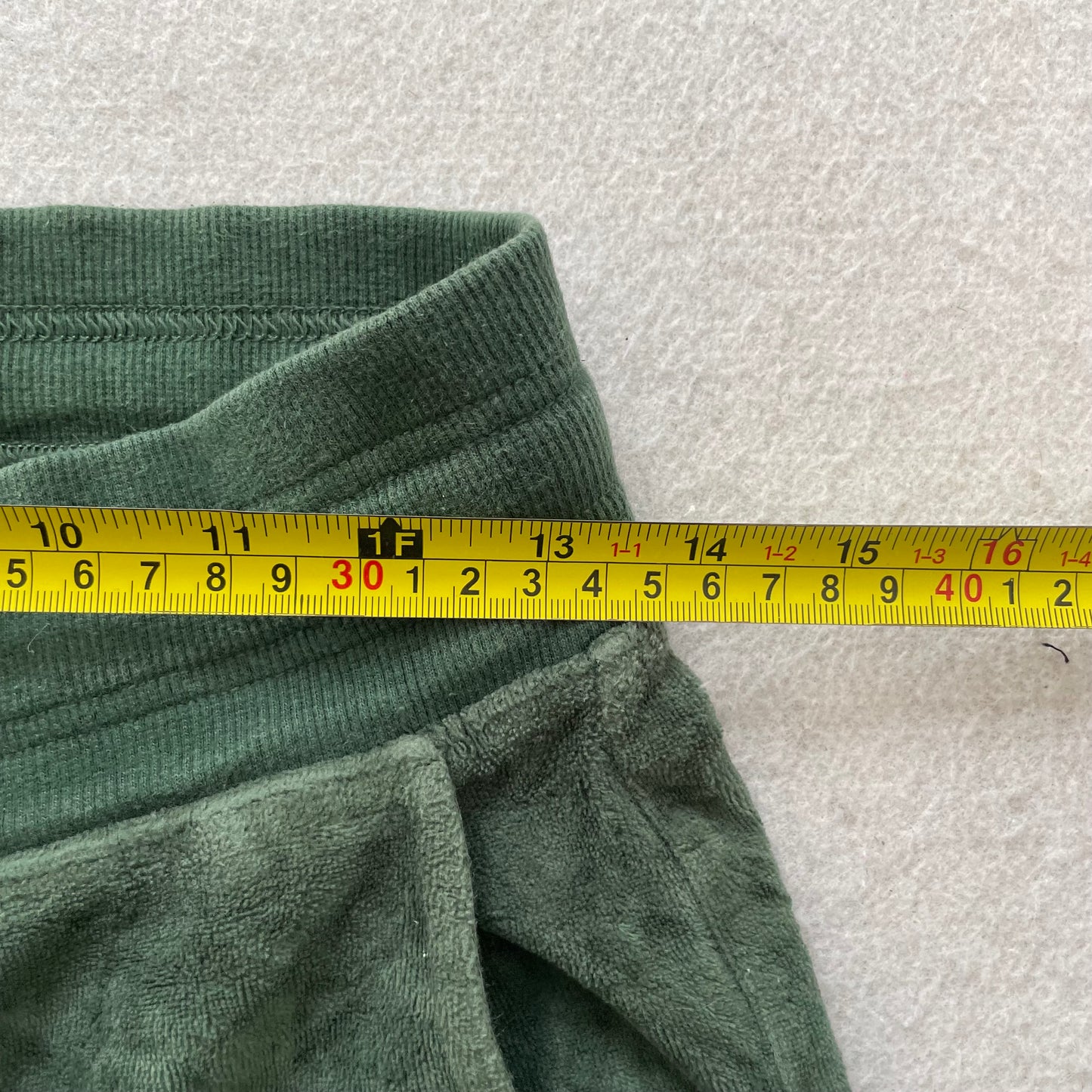 Juicy Couture Women's Dark Green Velour Flared Leg Track Pants Drawstring Size S
