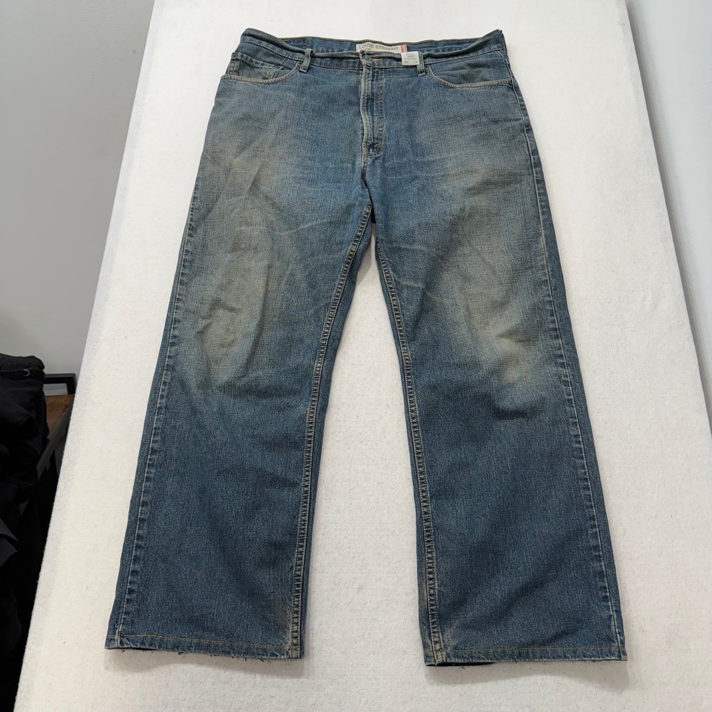 Levi's 569 Men's Blue Loose Straight Denim Jeans 100% Cotton Mid-Rise Size 36x32
