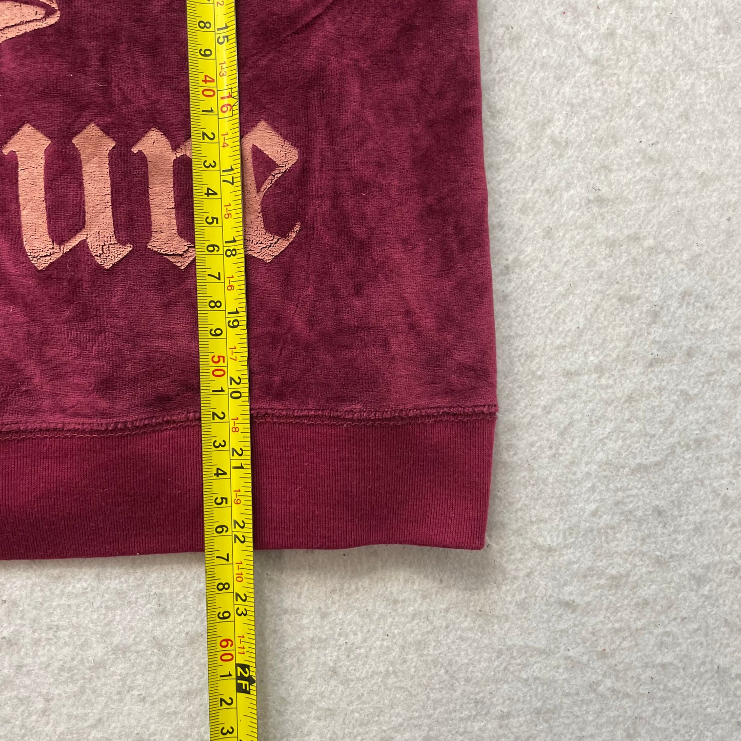 Juicy Couture Womens Maroon Velour Full Zip Hoodie Pockets Y2k Crown Logo Size M