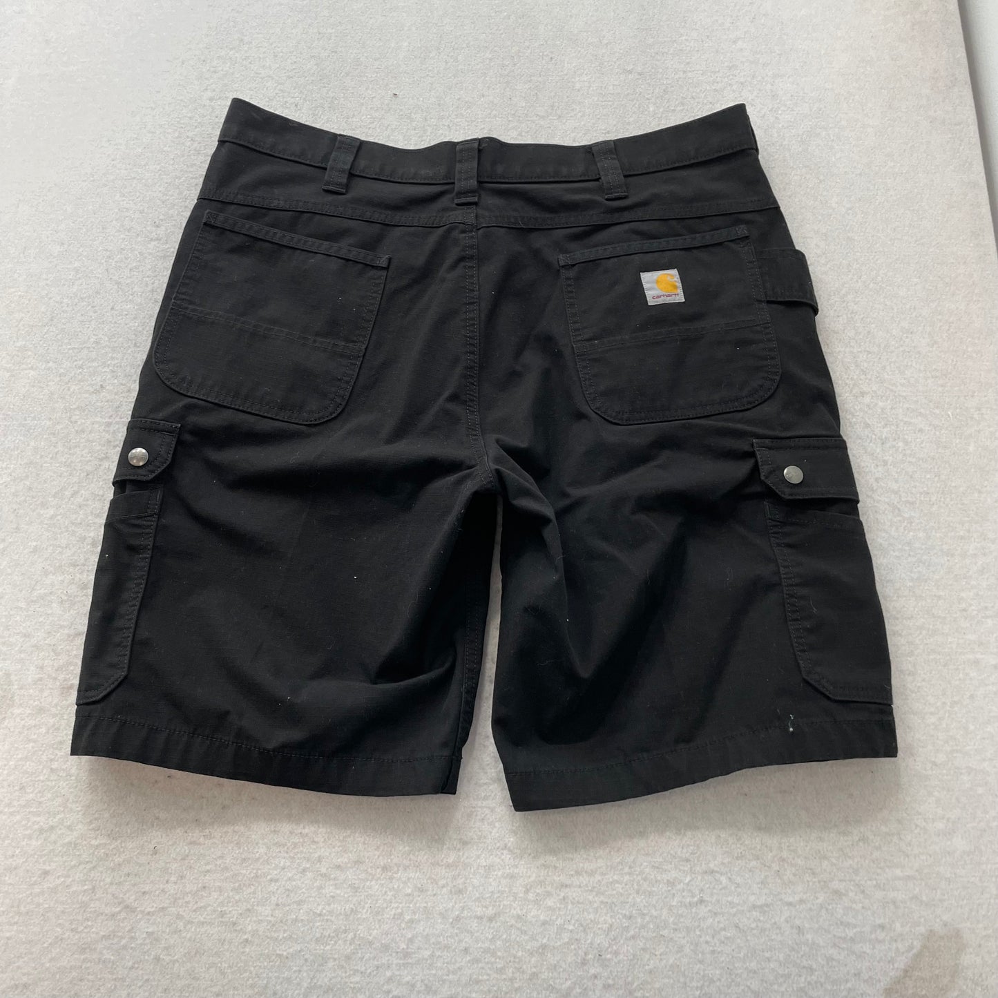 Carhartt Relaxed Fit Men's Black Cargo Shorts Utility Pockets Workwear Size 38