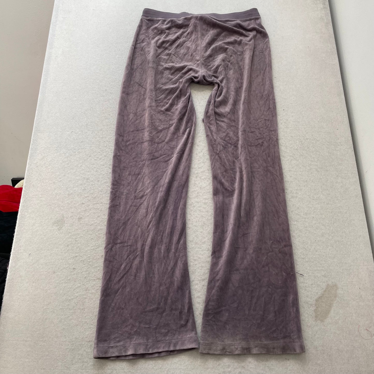 Juicy Couture Womens Dusty Purple Velour Flared Leg Track Pant Drawstring Size M