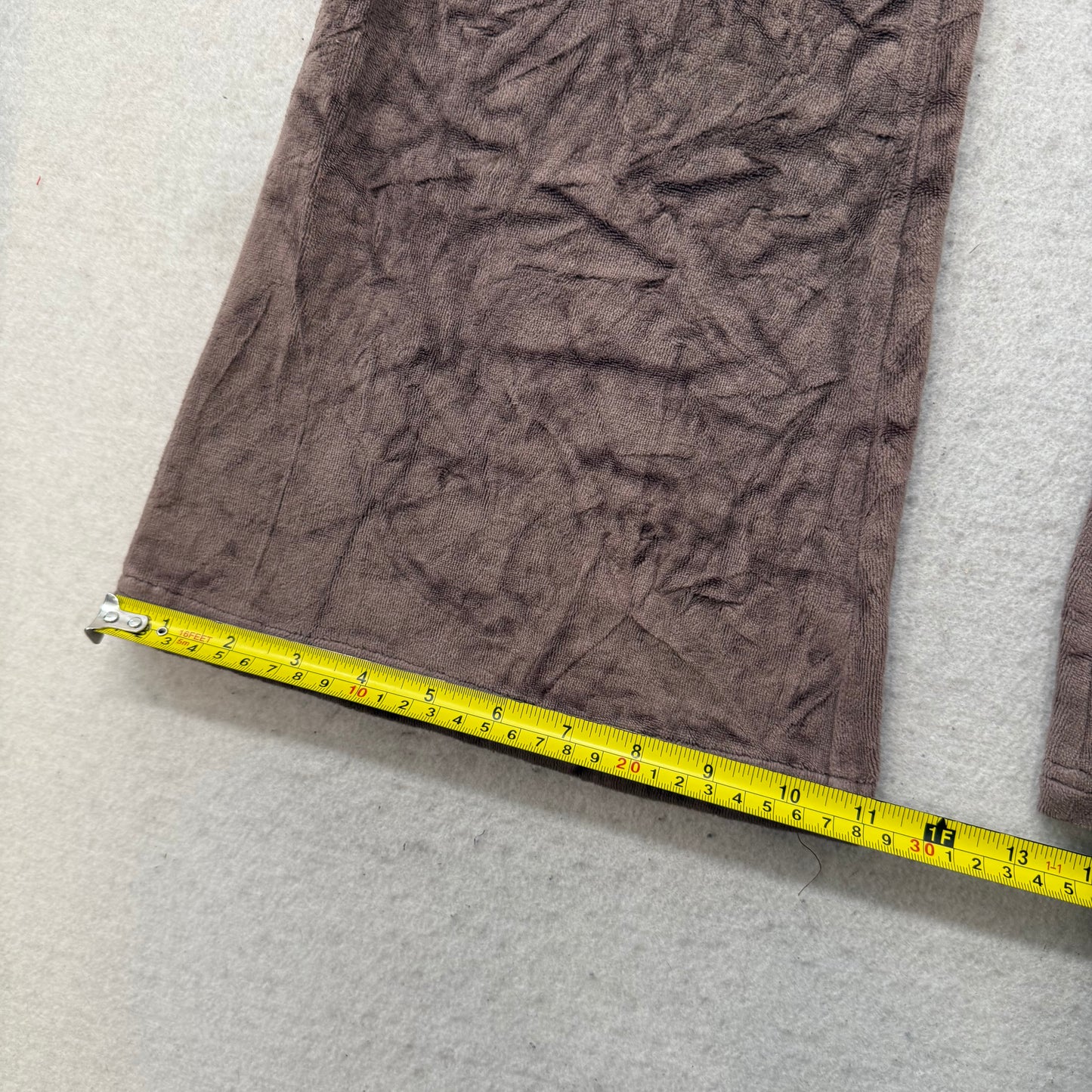 Vintage Juicy Couture Women Brown Velour Flared Leg Track Pant Drawstring Size S