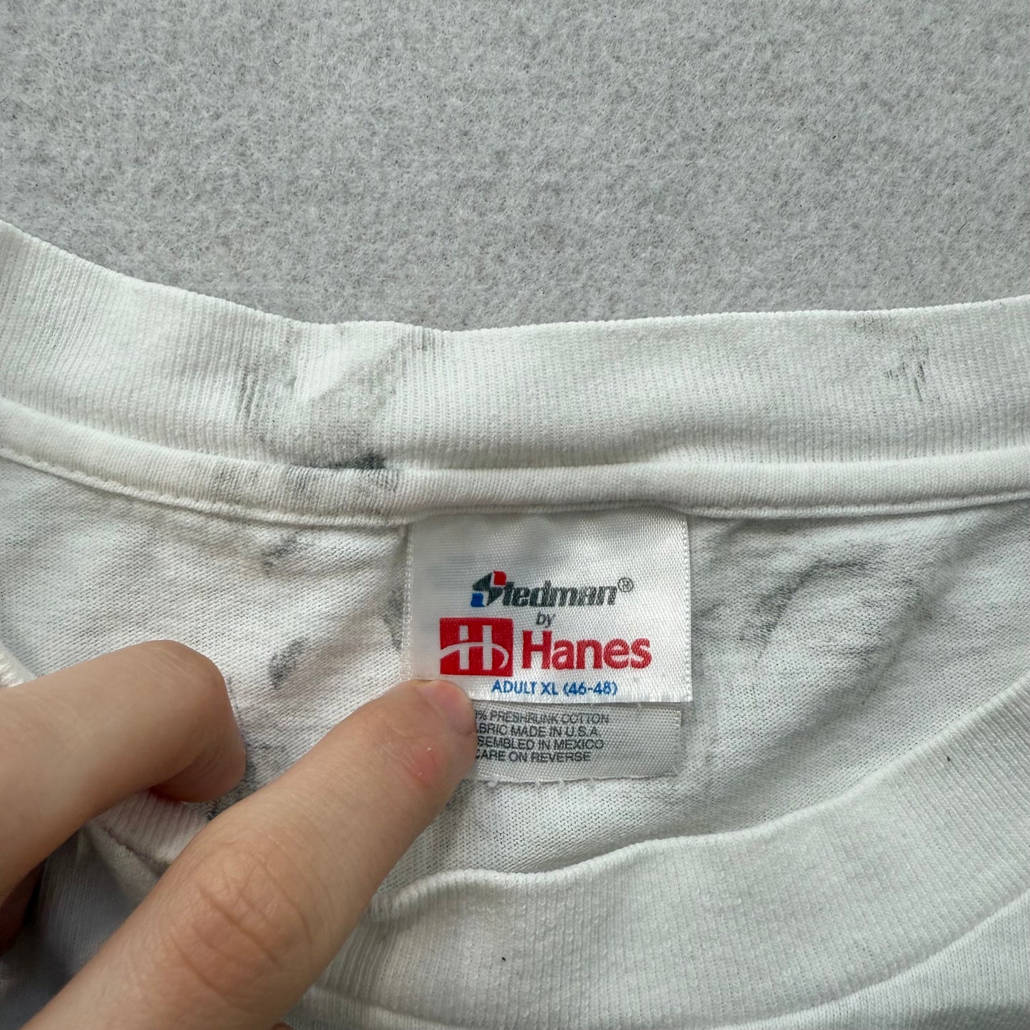 Stedman by Hanes Men's White T-Shirt Short Sleeves Crew Neck Pepsi Logo Size XL