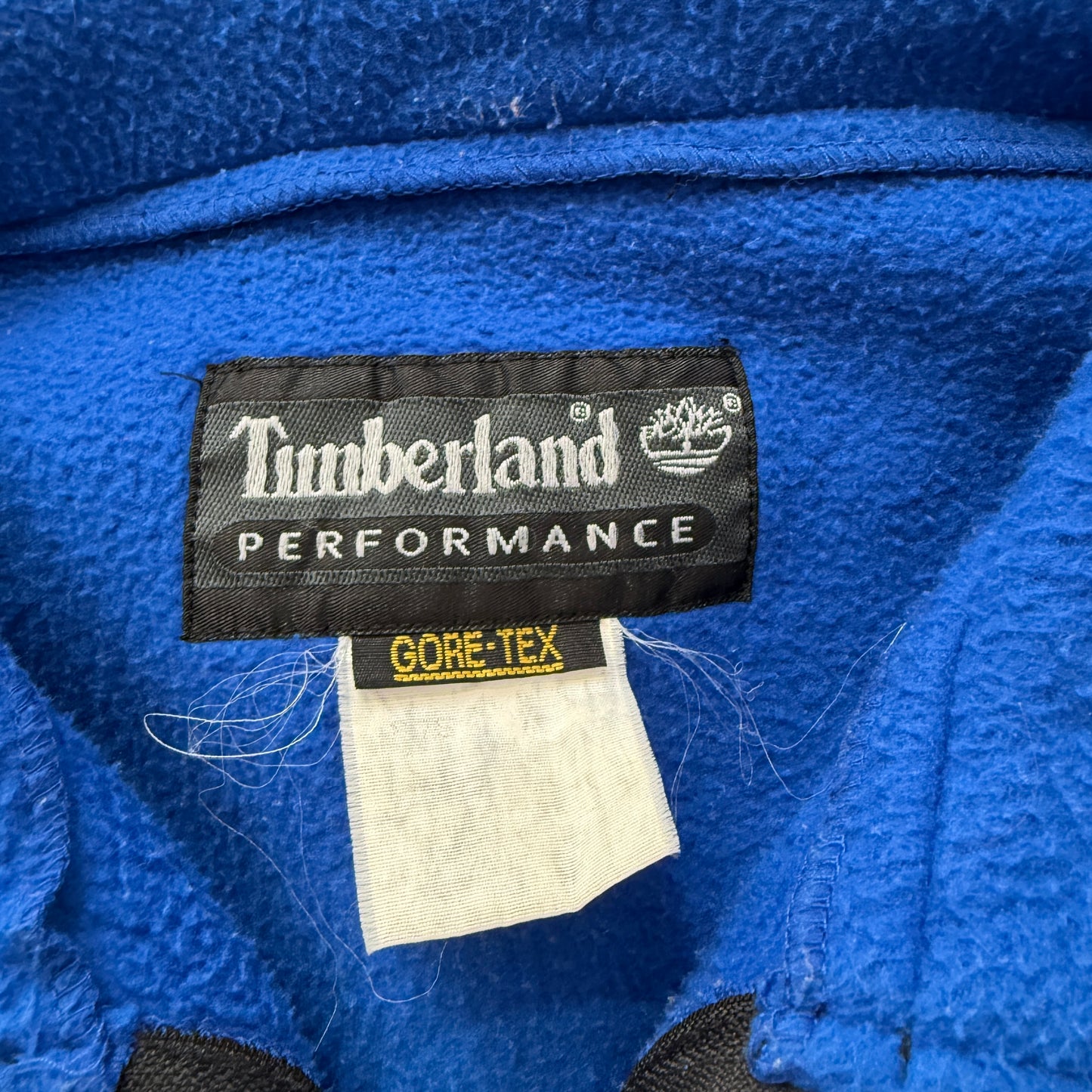 Timberland Performance Gore-Tex Men's Blue Black Fleece Full-Zip Jacket Size L