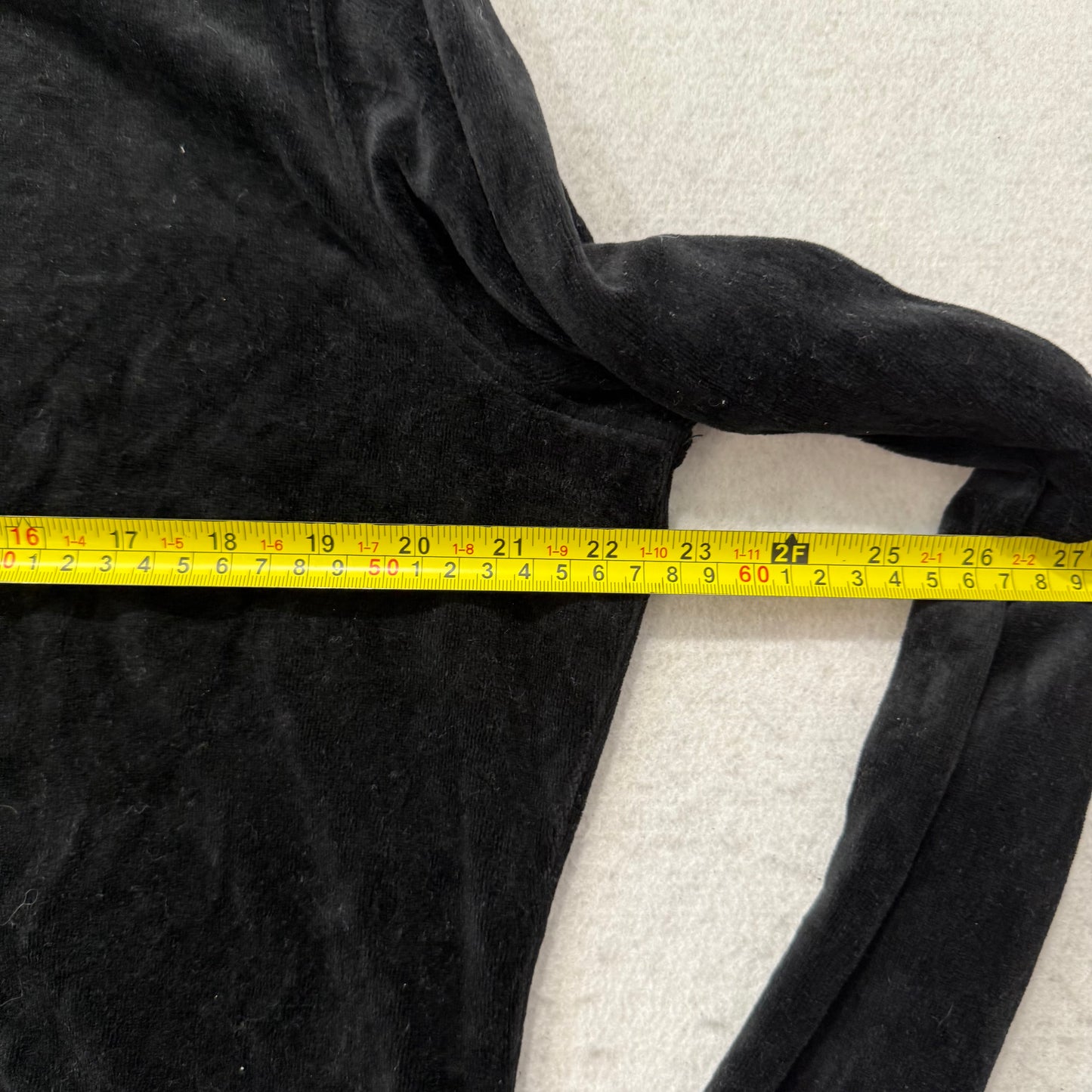 Juicy Couture Women's Black Velour Zip-Up Hoodie Loungewear Y2k Pockets Size XL