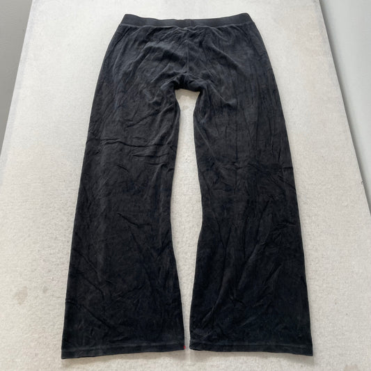 Juicy Couture Women's Charcoal Velour Flared Leg Track Pants Drawstring Size L
