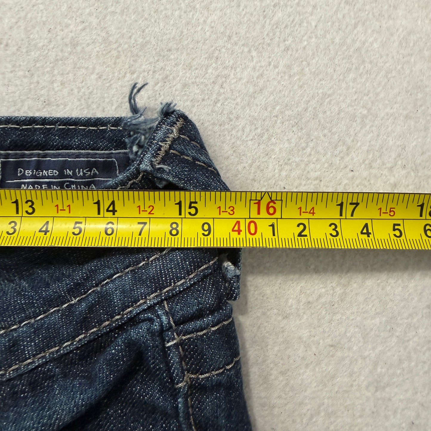 Miss Me Women's Blue Bootcut Denim Jeans Embelished Flap Pockets Classic Size 30