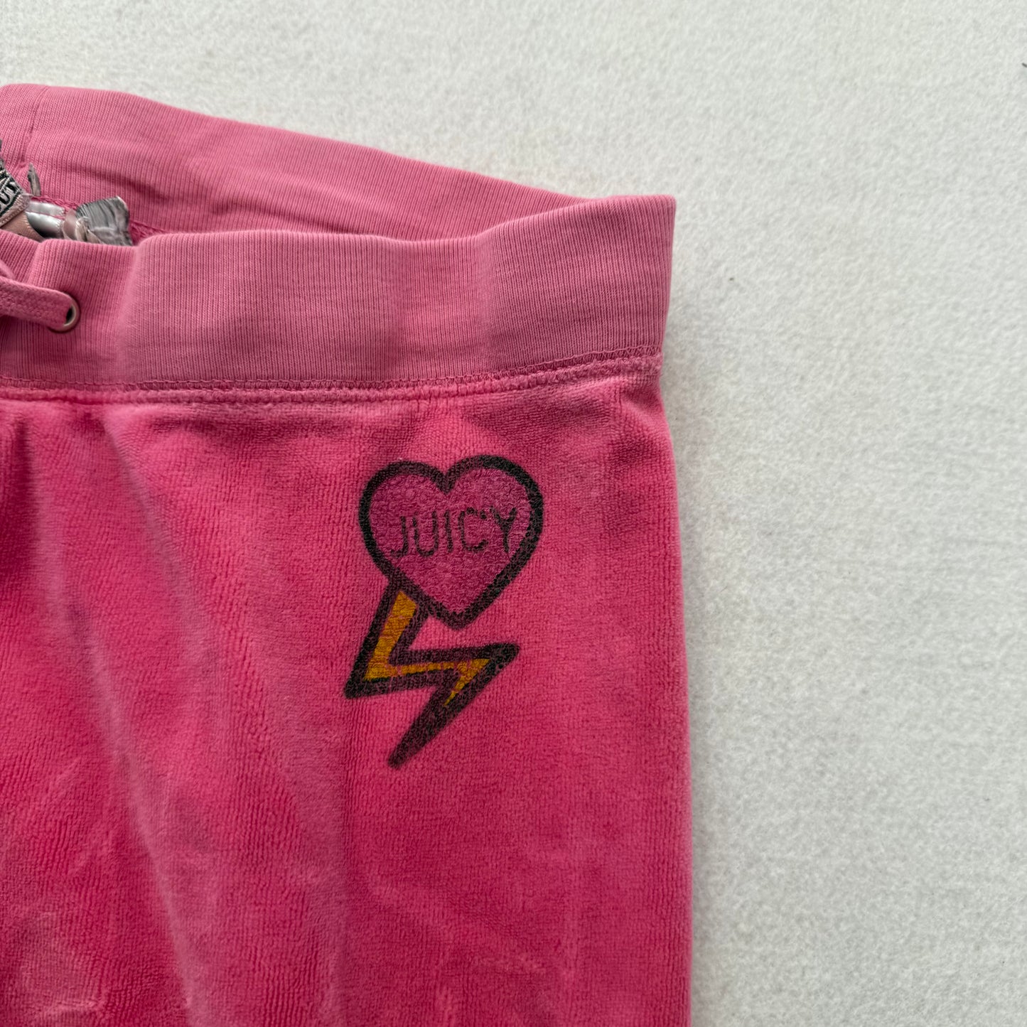 2003 Juicy Couture “Couture Struck” Pink Tracksuit Set Hoodie & Pant Y2k Size 10