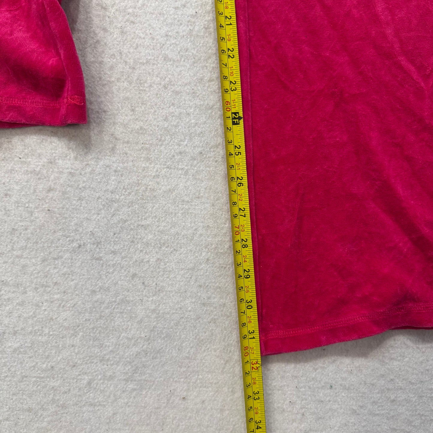 Juicy Couture Women's Dark Hot Pink Flare Track Pant Rhinestone Logo Y2K Size XL