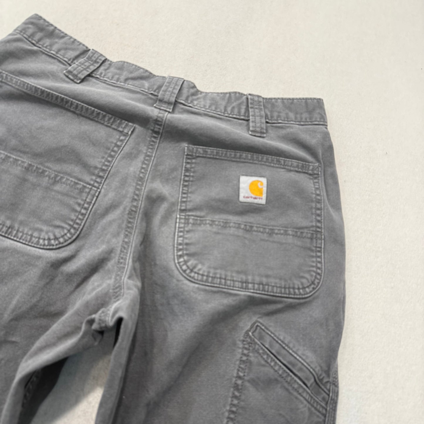 Carhartt Men's Charcoal Gray Relaxed Fit Carpenter Pants Tool Pockets Size 32
