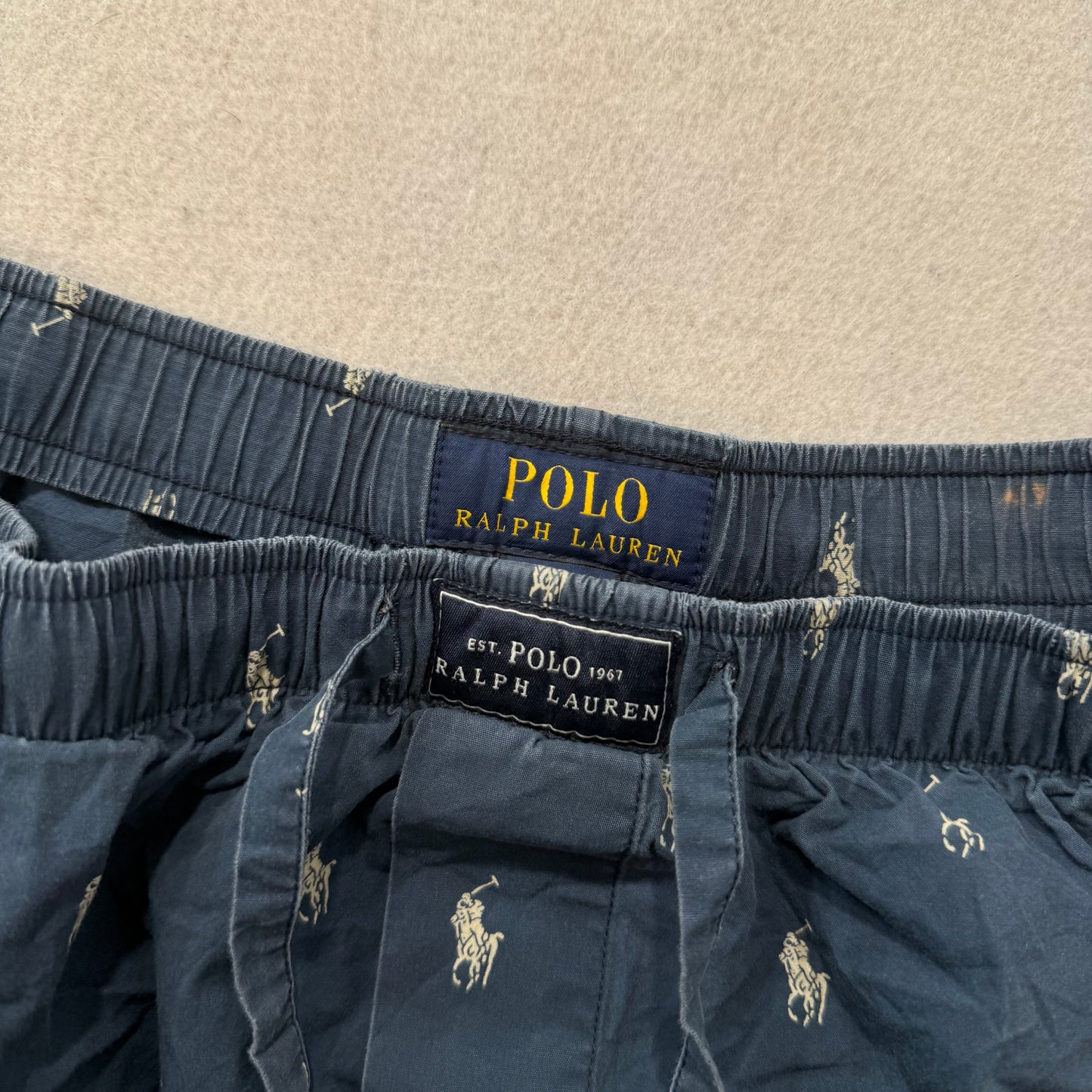 Polo Ralph Lauren Men's Navy Allover Pony Print Pajama Pants Sleepwear Size 3XL