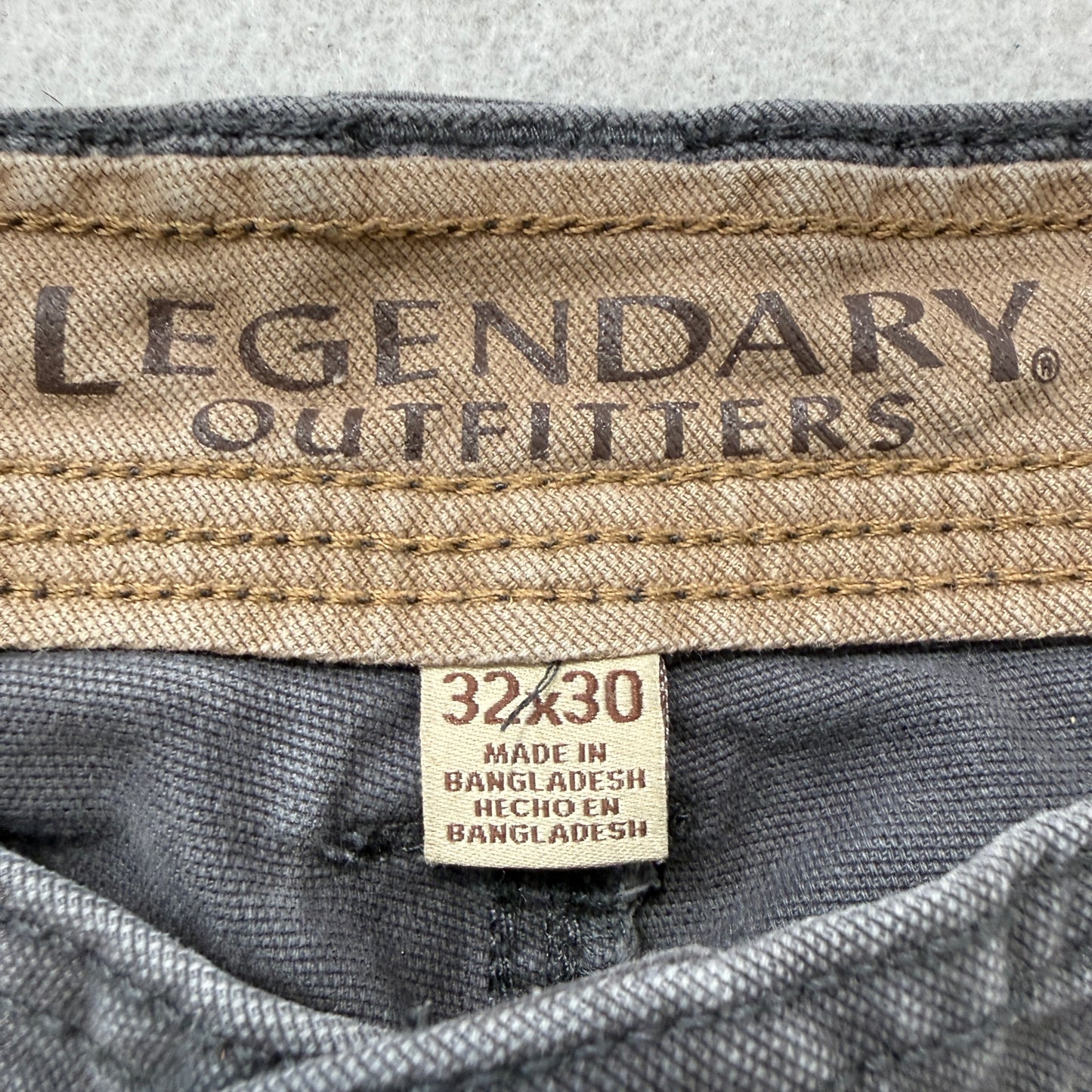 Legendary Outfitters Men's Gray Canvas Workwear Utility Pants Pockets Size 32x30