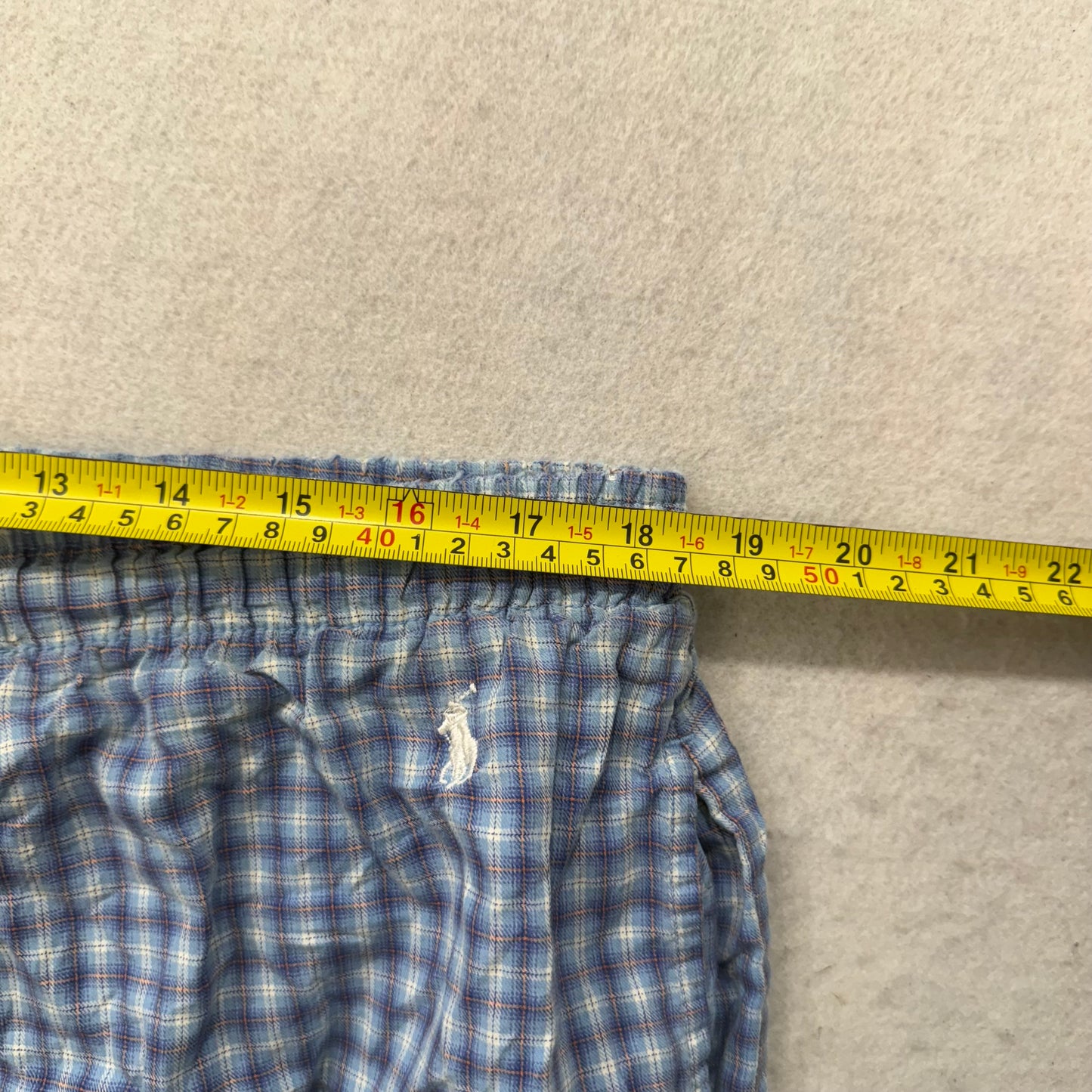 Polo Ralph Lauren Men's White Gingham Plaid Cotton Pajama Pant Sleepwear Size M