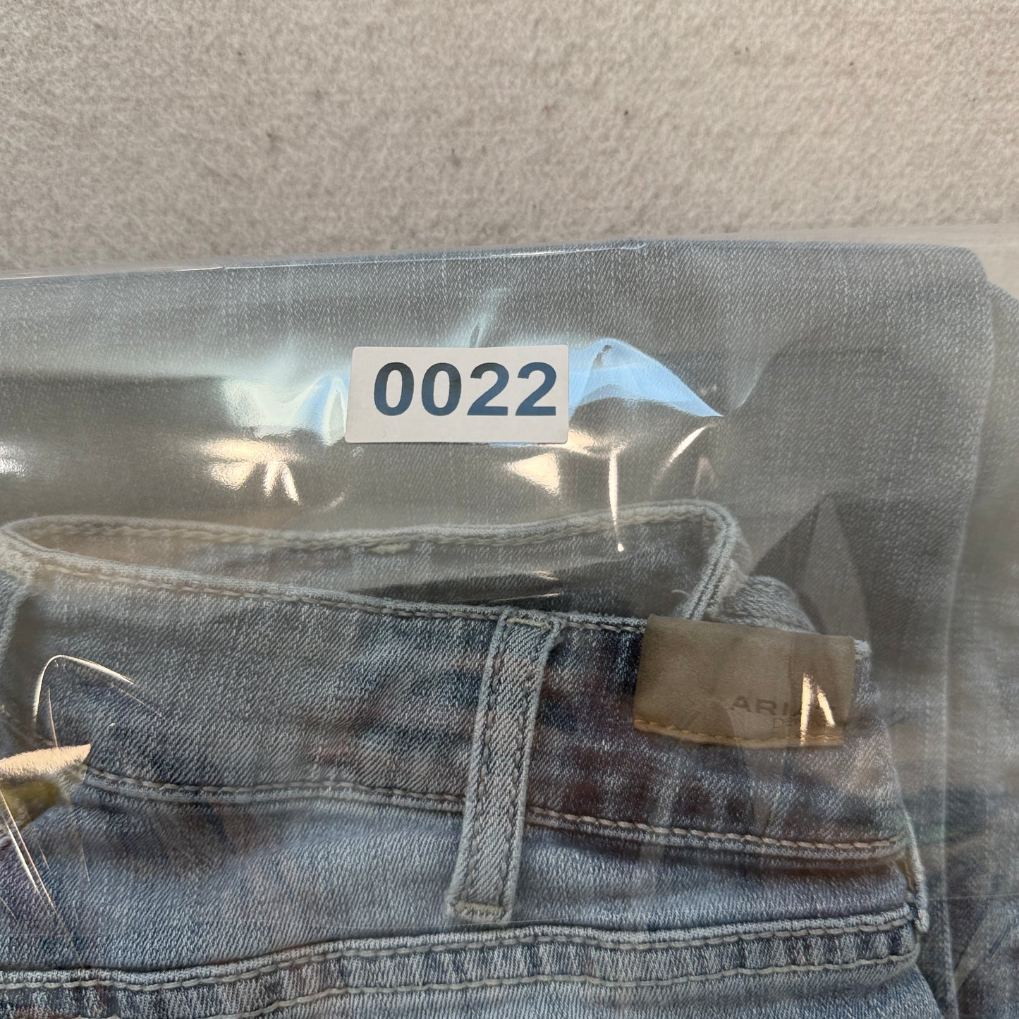 Ariat Trouser Womens Blue Wide Leg Denim Jeans Distressed Perfect Rise Size 30L