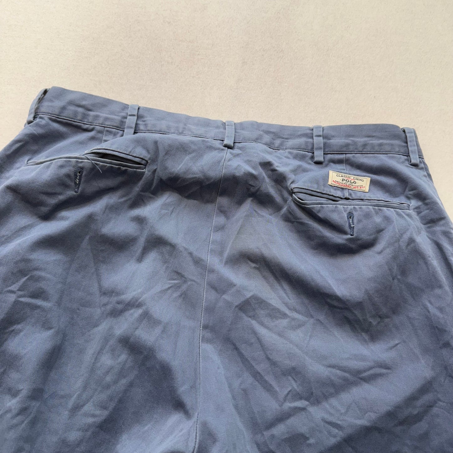 Polo by Ralph Lauren Mens Blue Classic Chino Pants Mid-Rise Straight Leg Size 34