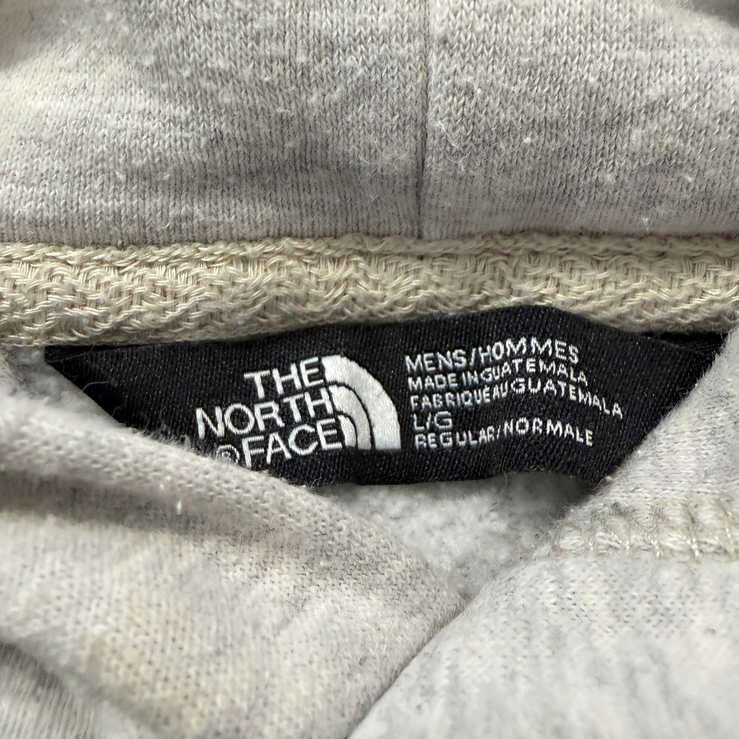 The North Face Men's Heather Gray Fleece Pullover Hoodie Drawstring Logo Size L