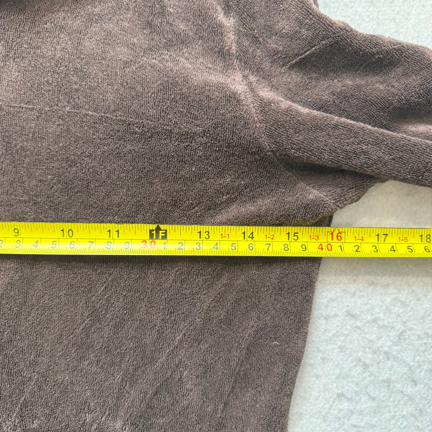 2003 Vtg Juicy Couture Womens Dark Brown Terry Cloth Zip-Up Hoodie Pocket Size S