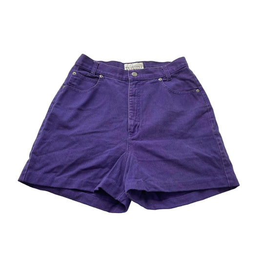 Carolina Colours Women’s Purple 100% Cotton Denim Shorts High Waisted Size 11/12