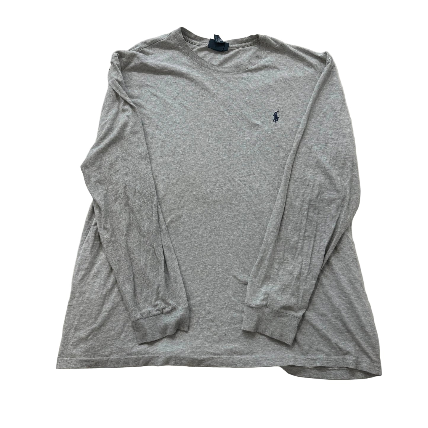 Polo Ralph Lauren Gray Long Sleeve Crewneck Tee Embroidered Logo XL