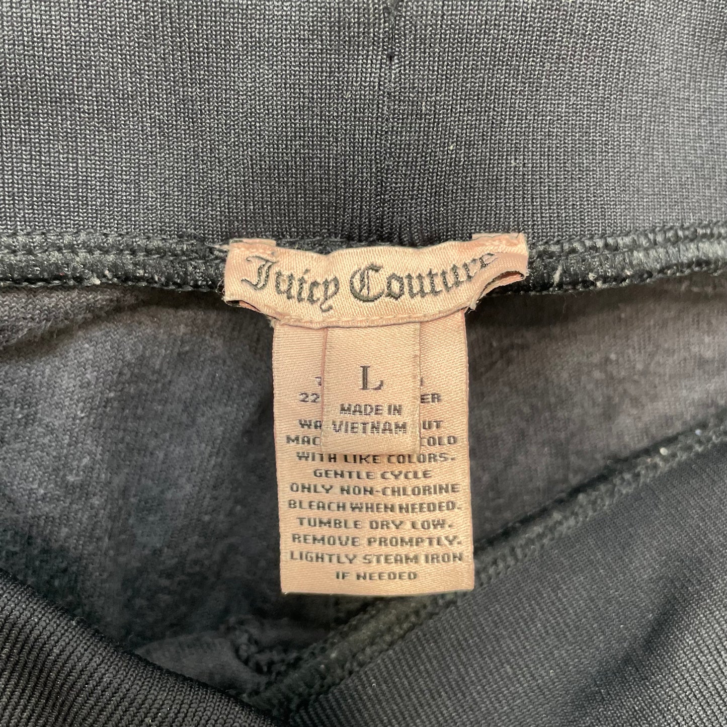 Juicy Couture Women's Navy Blue Velour Jogger Pants Loungewear Drawstring Size L