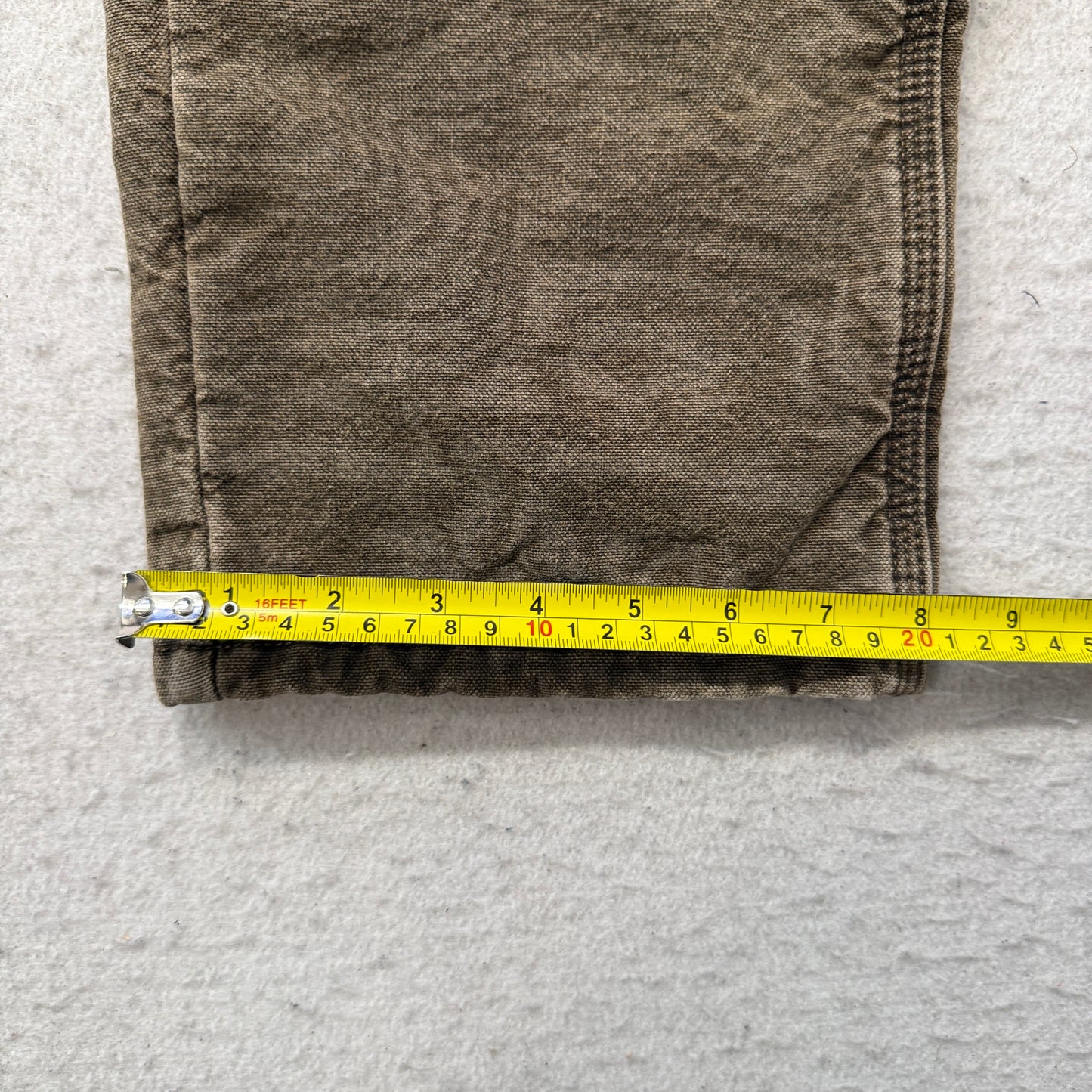 Wrangler Riggs Workwear Mens Brown Canvas Pants Fleece Lined Heavyweight Size 32