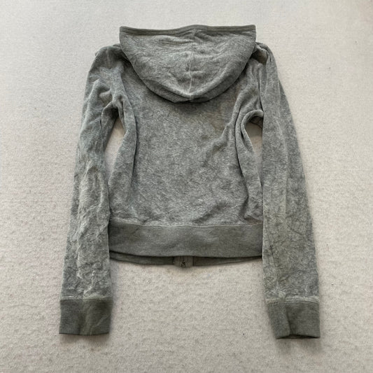 Victoria's Secret PINK Women's Gray Zip-Up Long Sleeve Hoodie Loungewear Size S