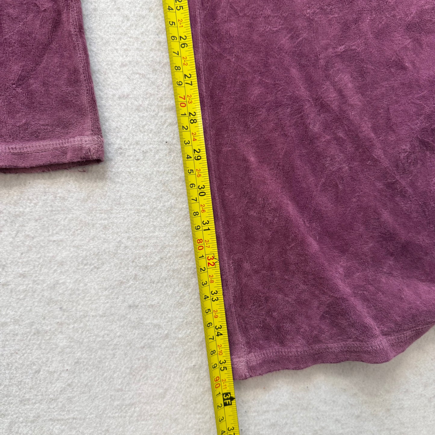 Juicy Couture Women's Plum Velour Flared Track Pant Loungewear Drawstring Size M