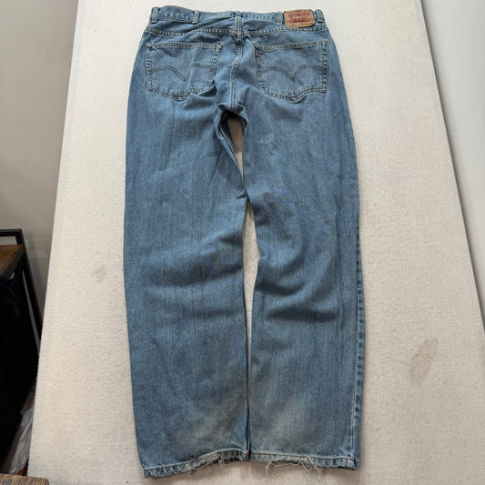 Levi's 550 Men's Blue Straight Leg Denim Jeans Zip-Fly Relaxed Fit Size 38x34