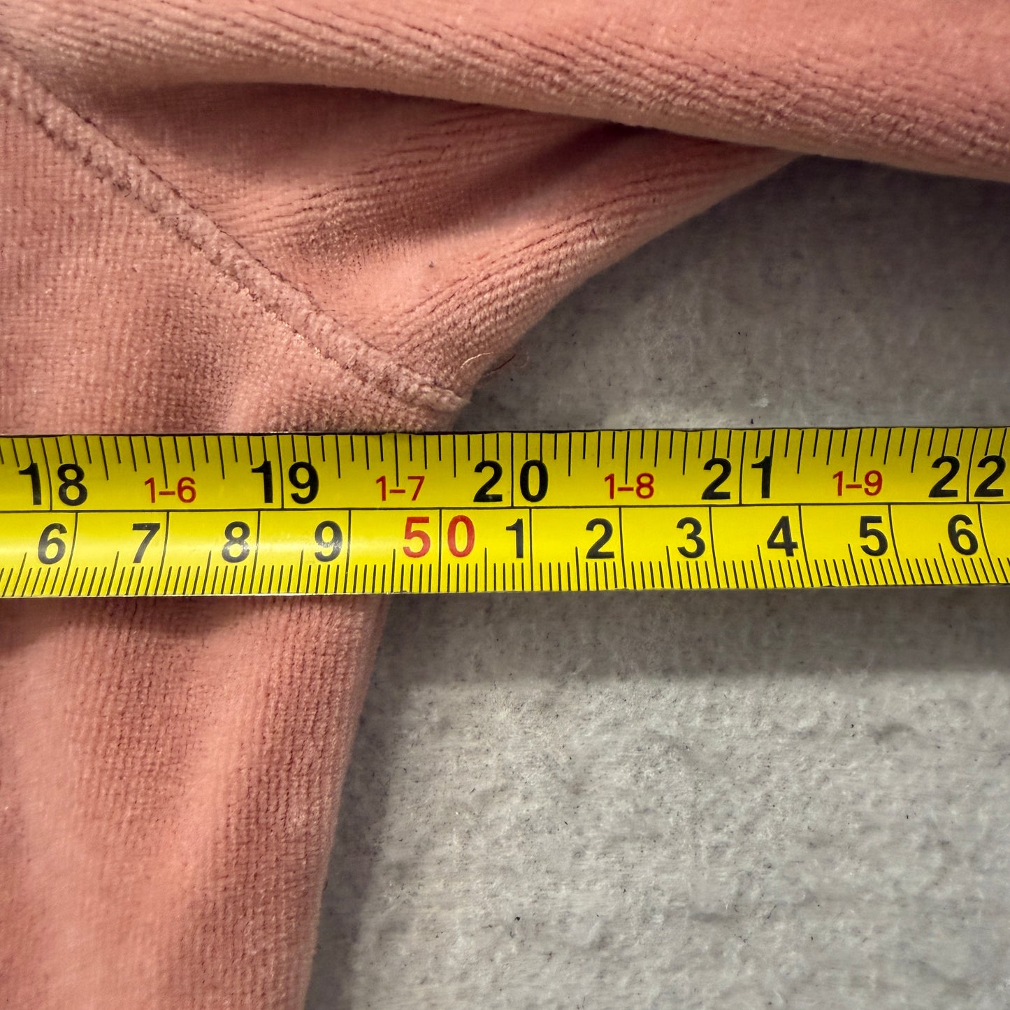 Juicy Couture Women's Dusty Rose Velour Zip-Up Hoodie Pockets Drawstring Size M