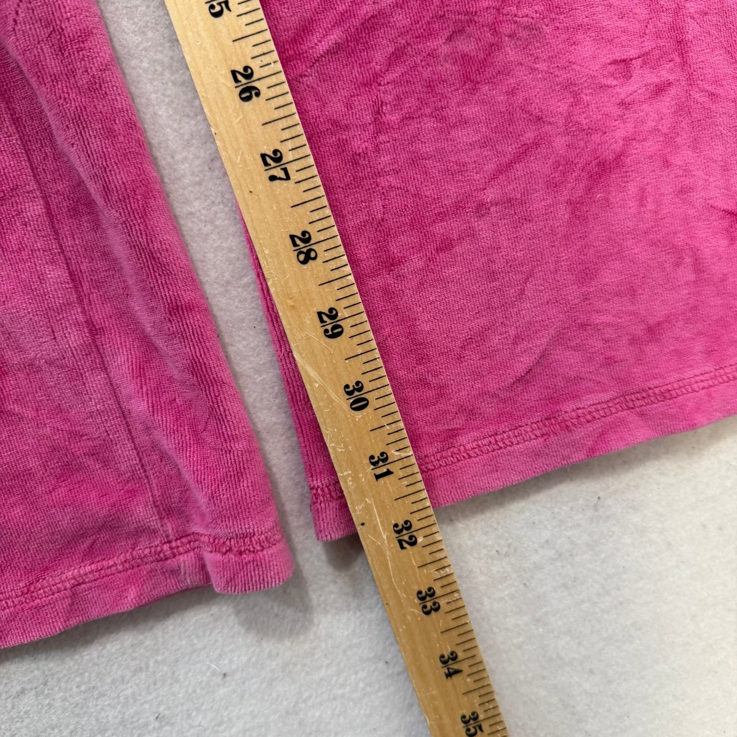 Vintage Victoria’s Secret PINK Love Pink Hot Pink Camo Velour Flare Pants Size XS
