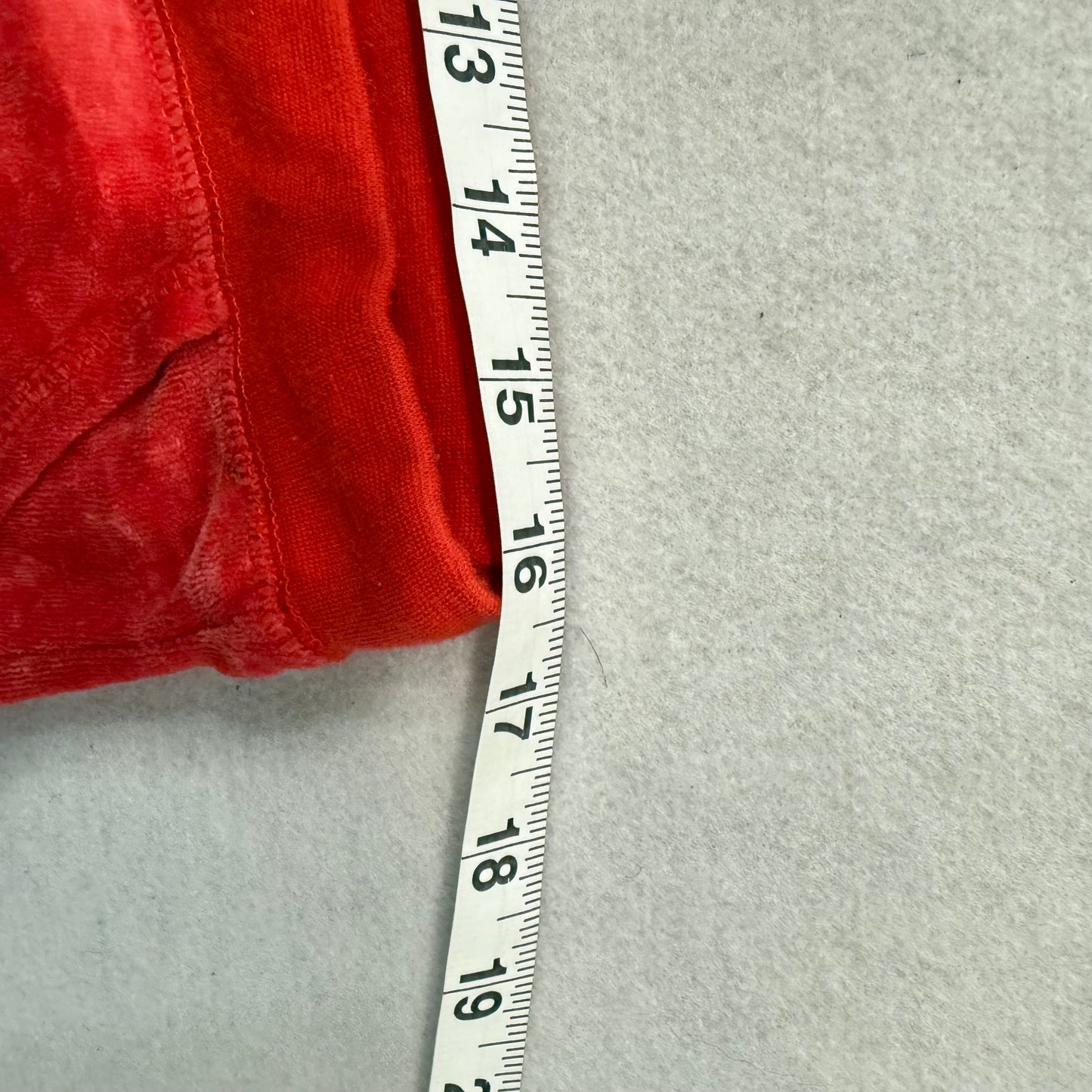 Juicy Couture Red Velour Flared Track Pants Drawstring Y2K Low Rise Size L