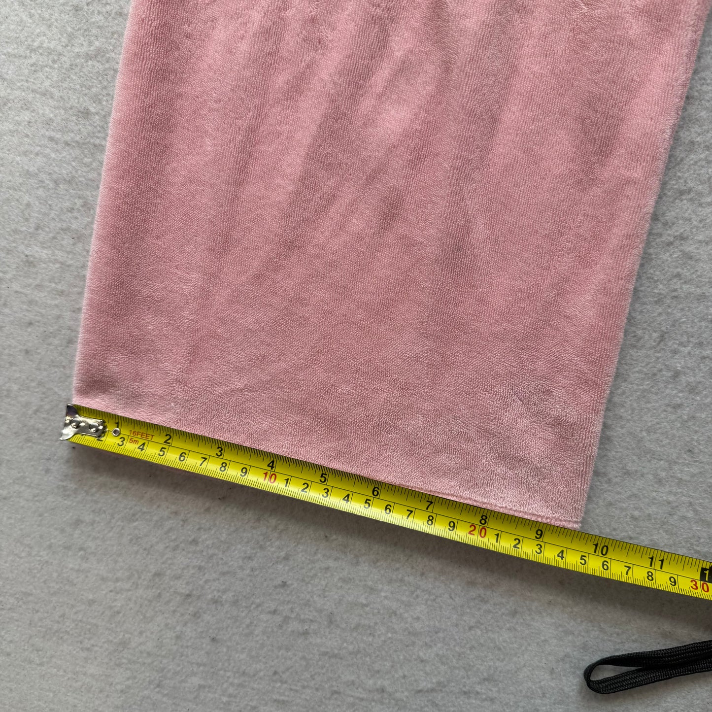 Vintage Juicy Couture Surf School Women Pink Terry Cloth Flare Track Pant Size S