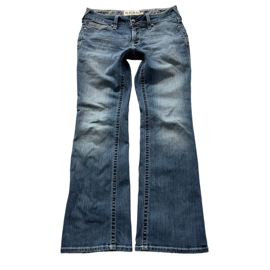 Ariat REAL Denim Women's Blue Bootcut Denim Jeans Pocket Classic Zip-Fly Size 29
