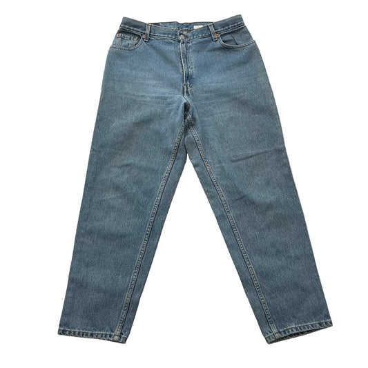 Levi's 550 Men Blue Cotton Light Wash Tapered Leg Denim Jeans Relaxed Fit Size S