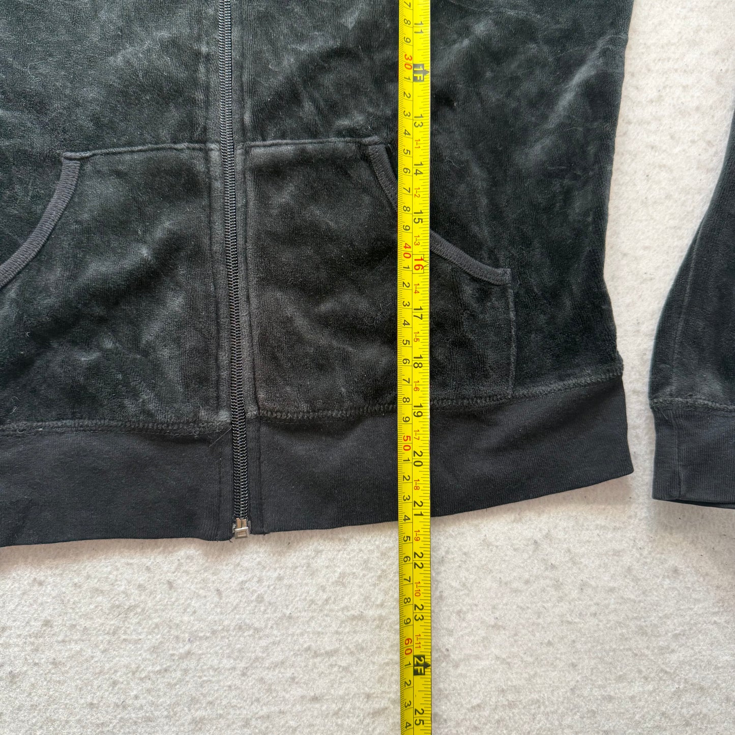 Vintage Juicy Couture Scottie Dogs Women's Black Velour Zip-Up Hoodie Y2k Size S