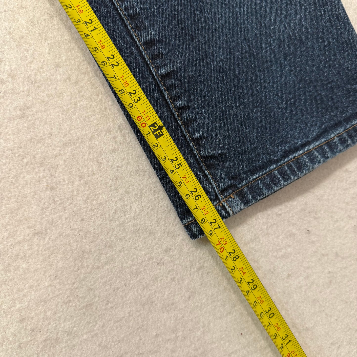 Ralph Lauren Men's Dark Wash Blue Denim Straight Cut Jeans Stretch Size 8