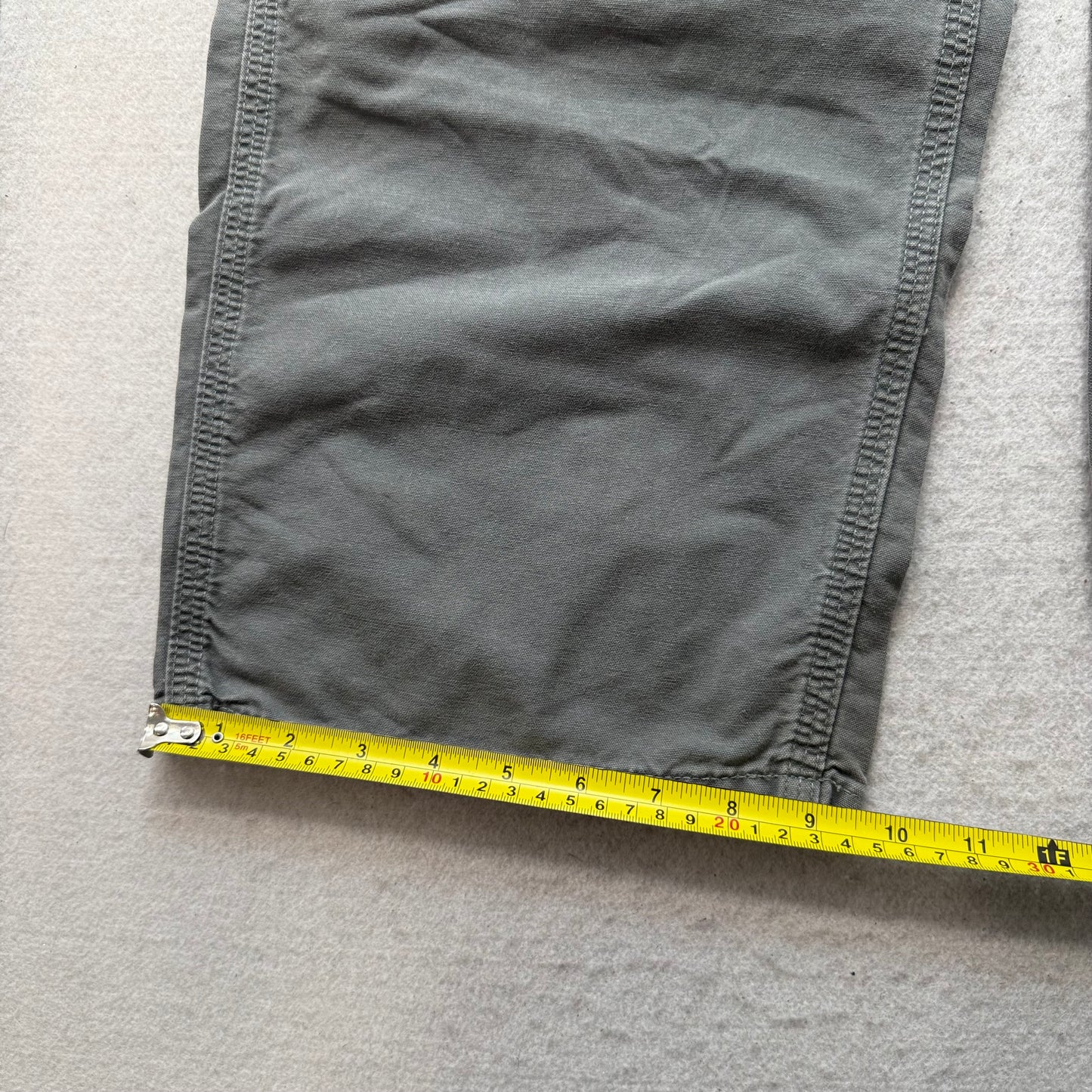 Carhartt B151 FAT Men's Gray Canvas Wide Dungaree Fit Carpenter Pants Size 38x30