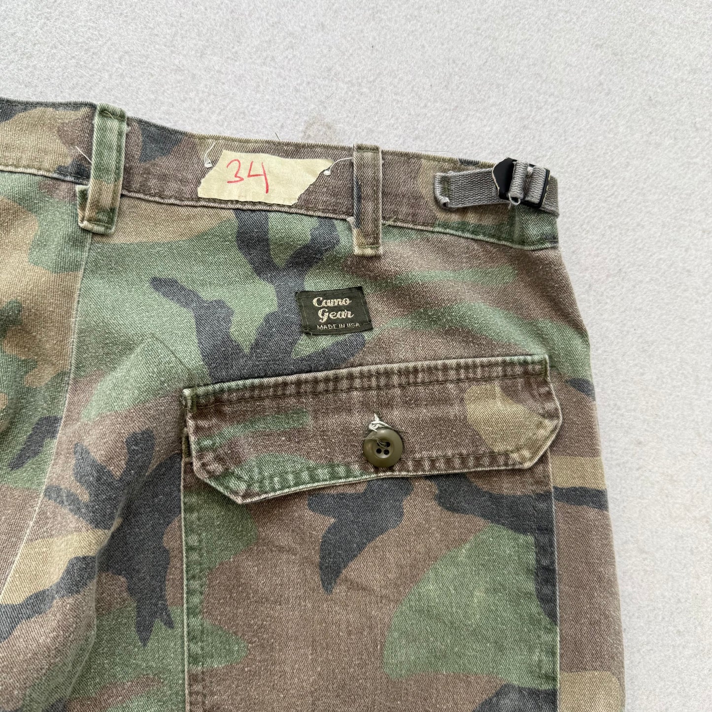 Camo Gear Men's Woodland Camouflage Tactical Utility Cargo Pants Outdoor Size 34