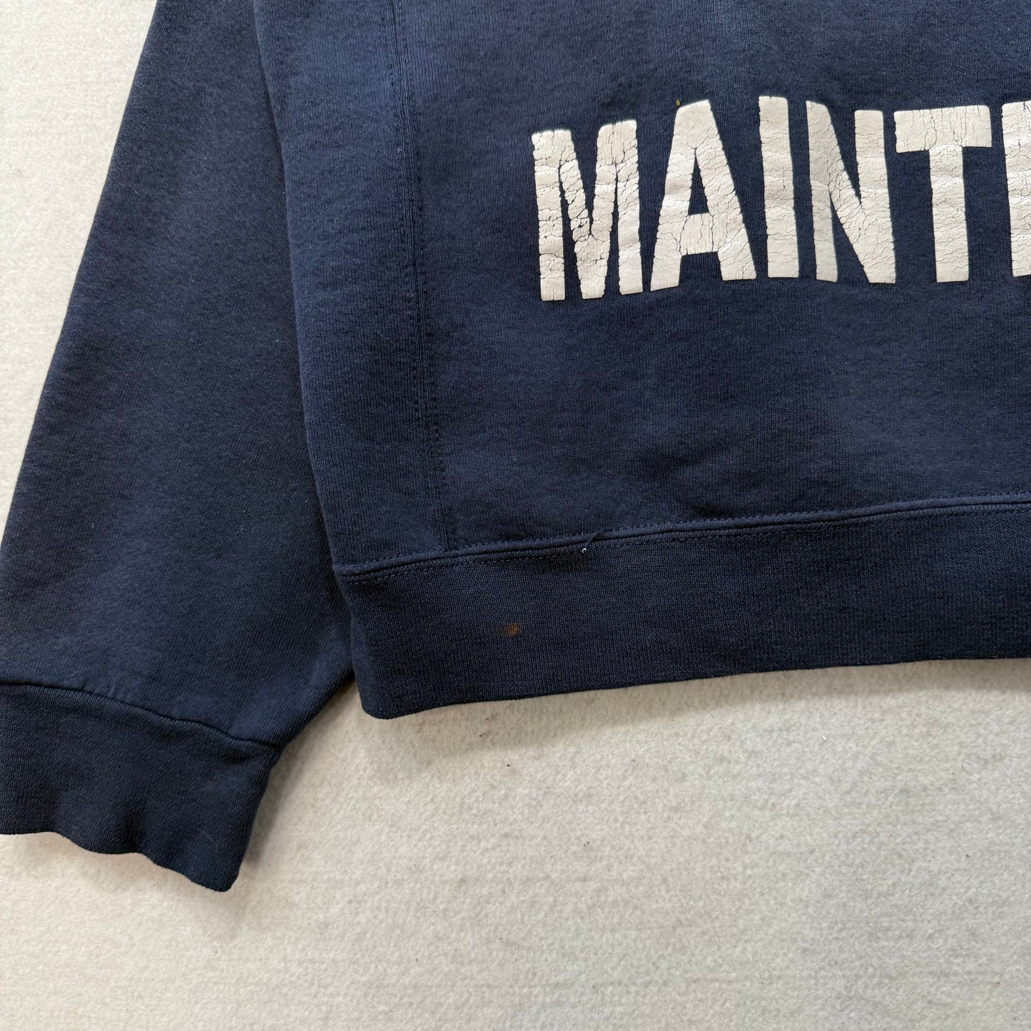Russell Athletic Men's Navy Blue Cotton Relaxed Fit Full Zip Hoodie Logo Size XL